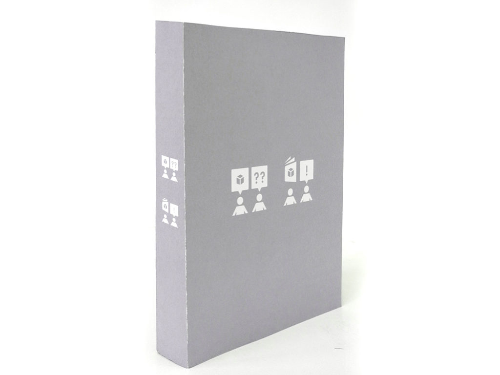 Auch auf dem Schuber werden Worte durch Icons ersetzt