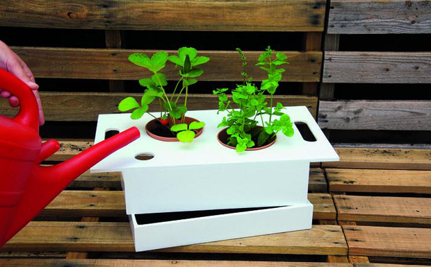 Einfache Bewässerung der Fensterfarm durch ein Hydroponic-System