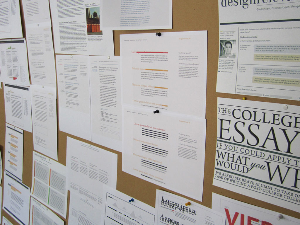 Eindrücke aus der Entwurfsphase. 