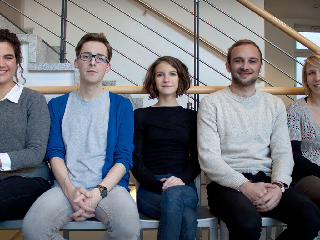 Das Redaktionsteam (v.l.n.r.): Clara Sofía Fernández, Patrik Frauzem,
Marie Nimmesgern, Maximilian Hoffmann, Sandra Ommer. Nicht auf diesem
Photo: Lia Schnor, Julia Schümann. 