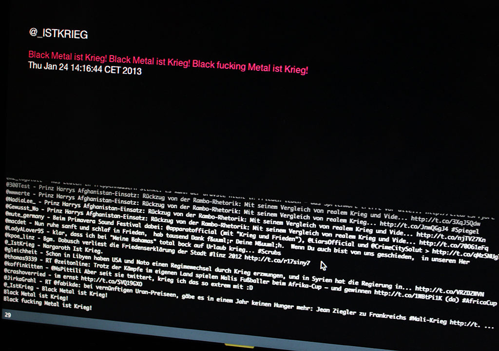 Material Tweet – transforming tweets to analog infographic