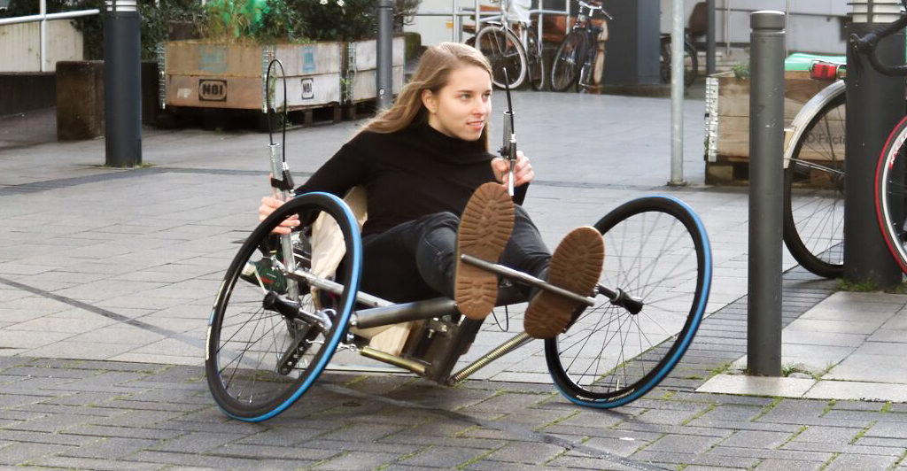 racer Anastasia Bondar with race car prototype
