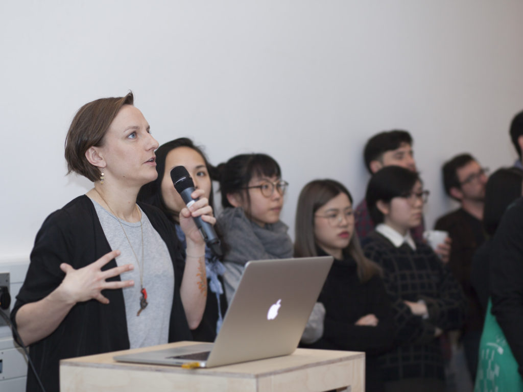 Exchange student Erika Geiger Ohlin presenting “Menschliche Figur”