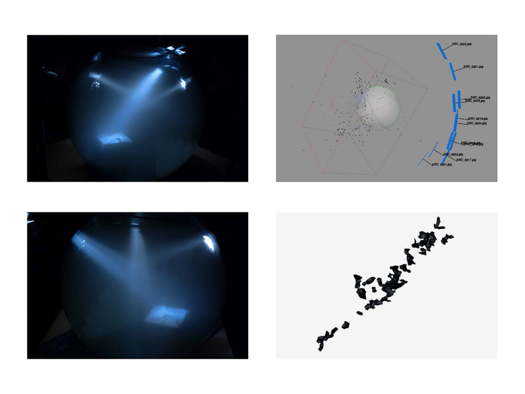 Figures of Light. Versuchsaufbauten, 3D-Scans, 3D-Modell, 2016.