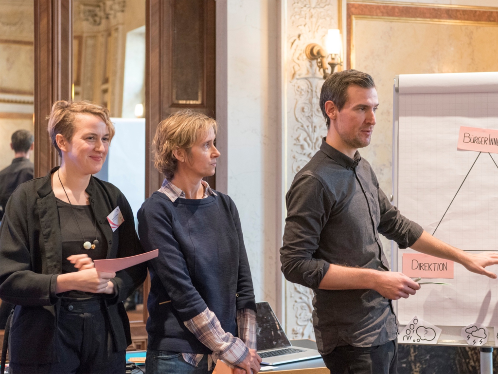 Prästentation der Ergebnisse durch die Arbeitsgruppen