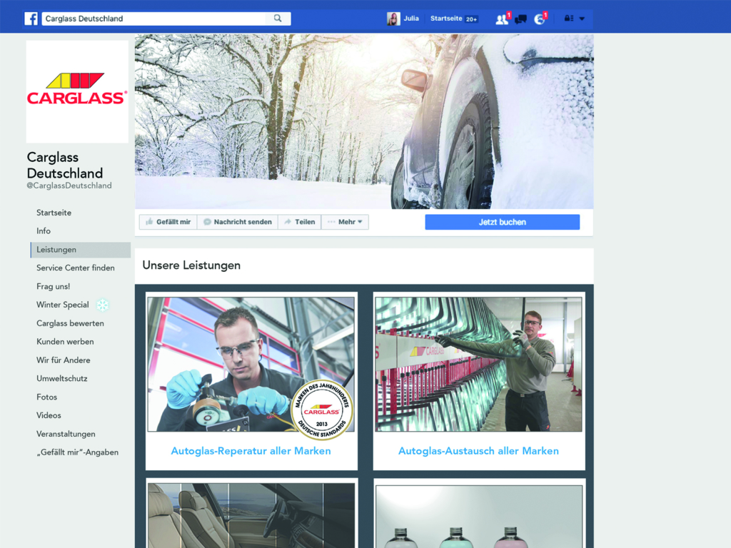 Optimized Facebook appearance