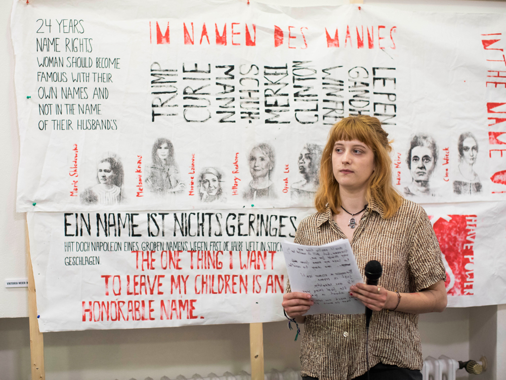 Questioning name and identity of women.