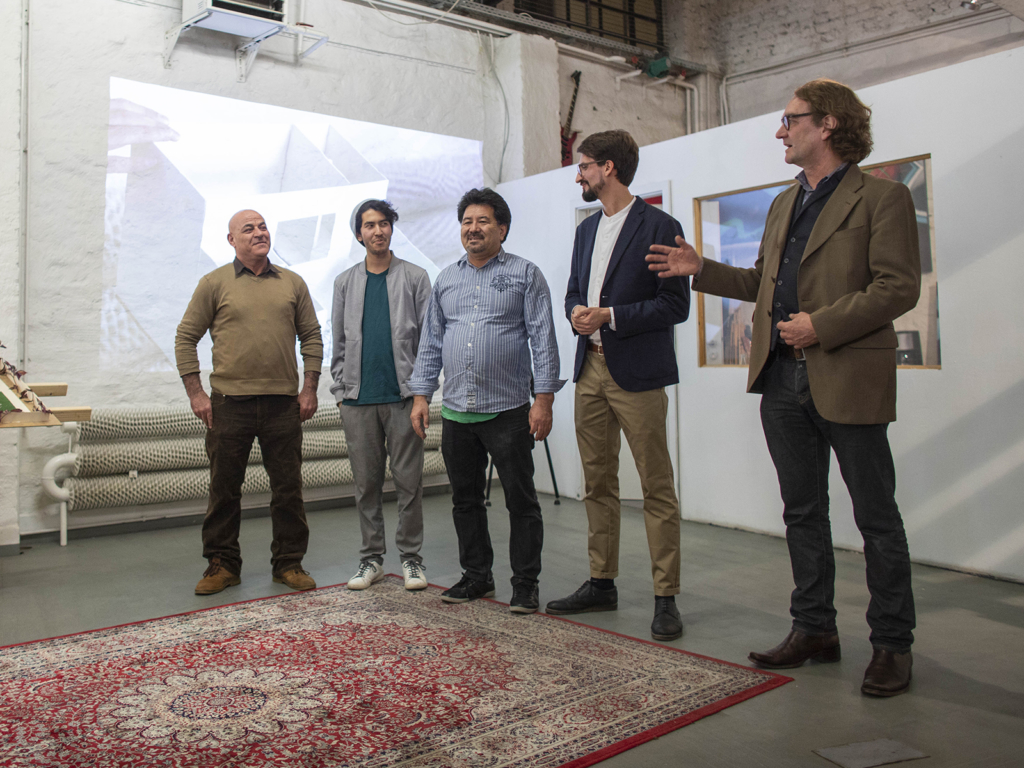 Ahmad, Jawad, Mohammad, Simon and Heribert on stage