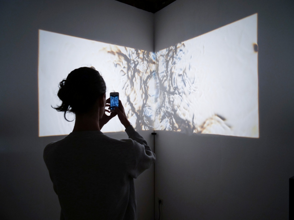 Victor Carlier, Corinna Duschl, Noelle Kalo, Dmitrii Kuznetsov, Andreas Mass, Maja Metzner, Luna Smolka, Hendrik Vohs, Conrad Weise, Translation of Presence, Palazzo Mora, Venice, 2018. Picture: Dmitrii Kuznetsov