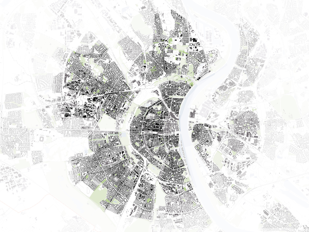 Bediengebiete von vier On-Demand-Lieferdiensten, Köln, 2022