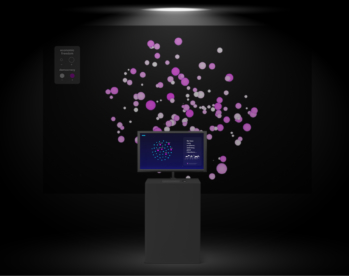 Installation with projection and interactive platform