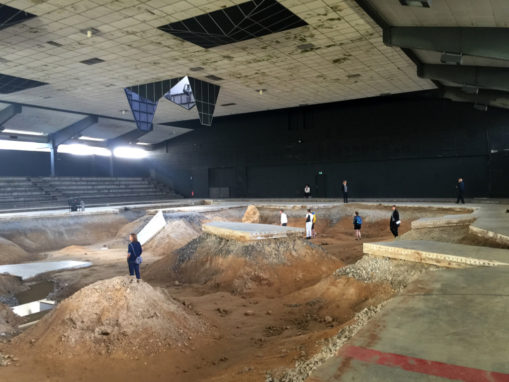 Ehemalige Eissporthalle, Steinfurterstraße, Münster. Temporäre Installation „After ALife Ahead“ von Pierre Huyghe während der Skulptur Projekte Münster 2017. Foto: Carolin Höfler.