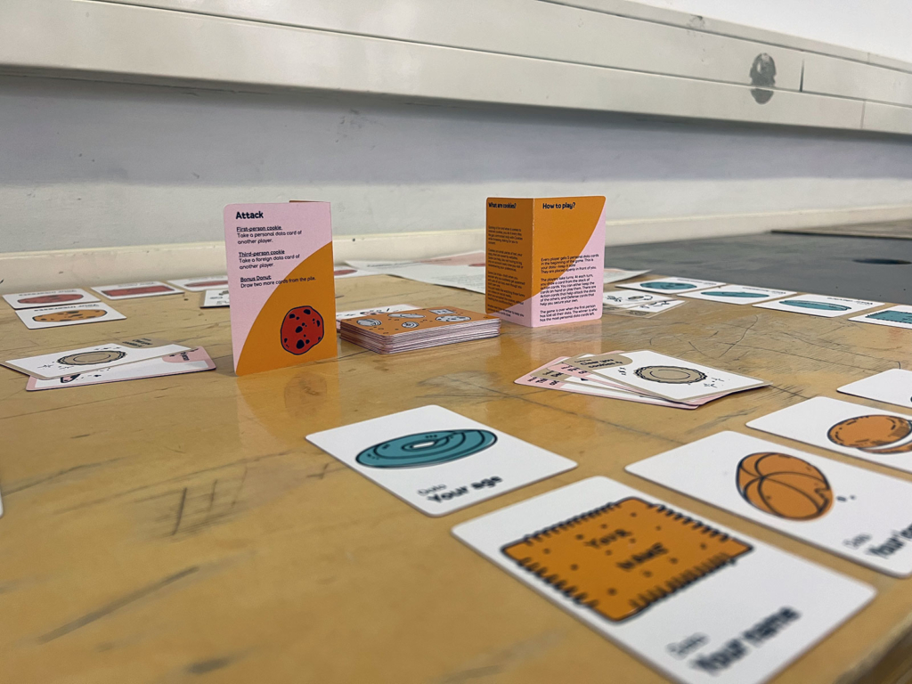 Exhibition at KISD: Crumby Connections card game by  Klara Tekath, Xiaofeng Ni, Diana Guadalupe Espino Flores
